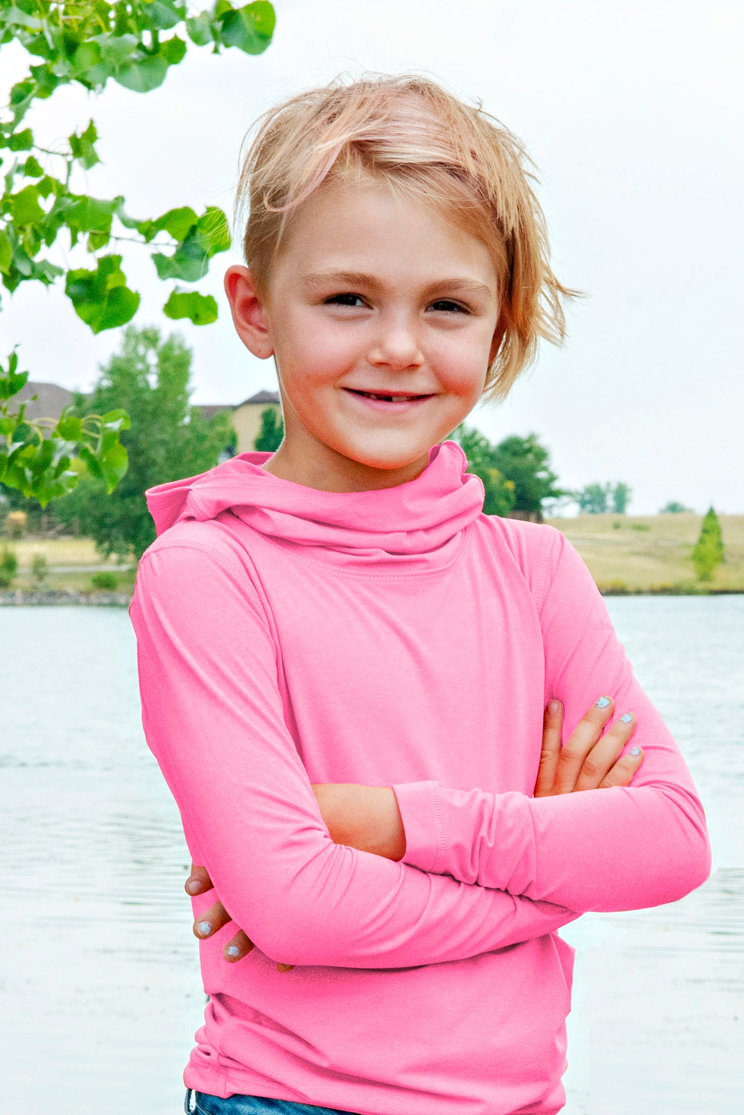 Ushood Liteside Sun Shirt (Youth) - UV Protection, UPF50+ Fabric, Hood - Ushood