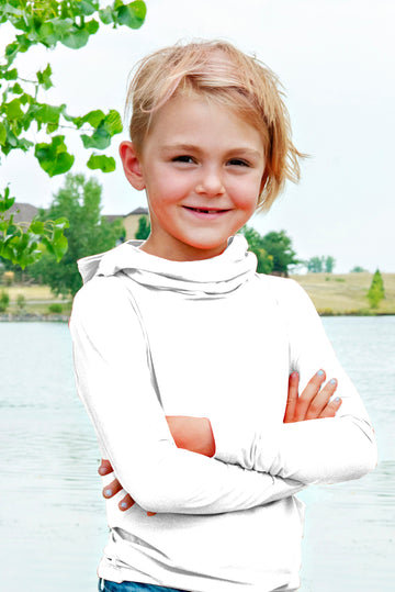 Ushood Liteside Sun Shirt (Youth) - UV Protection, UPF50+ Fabric, Hood - Ushood