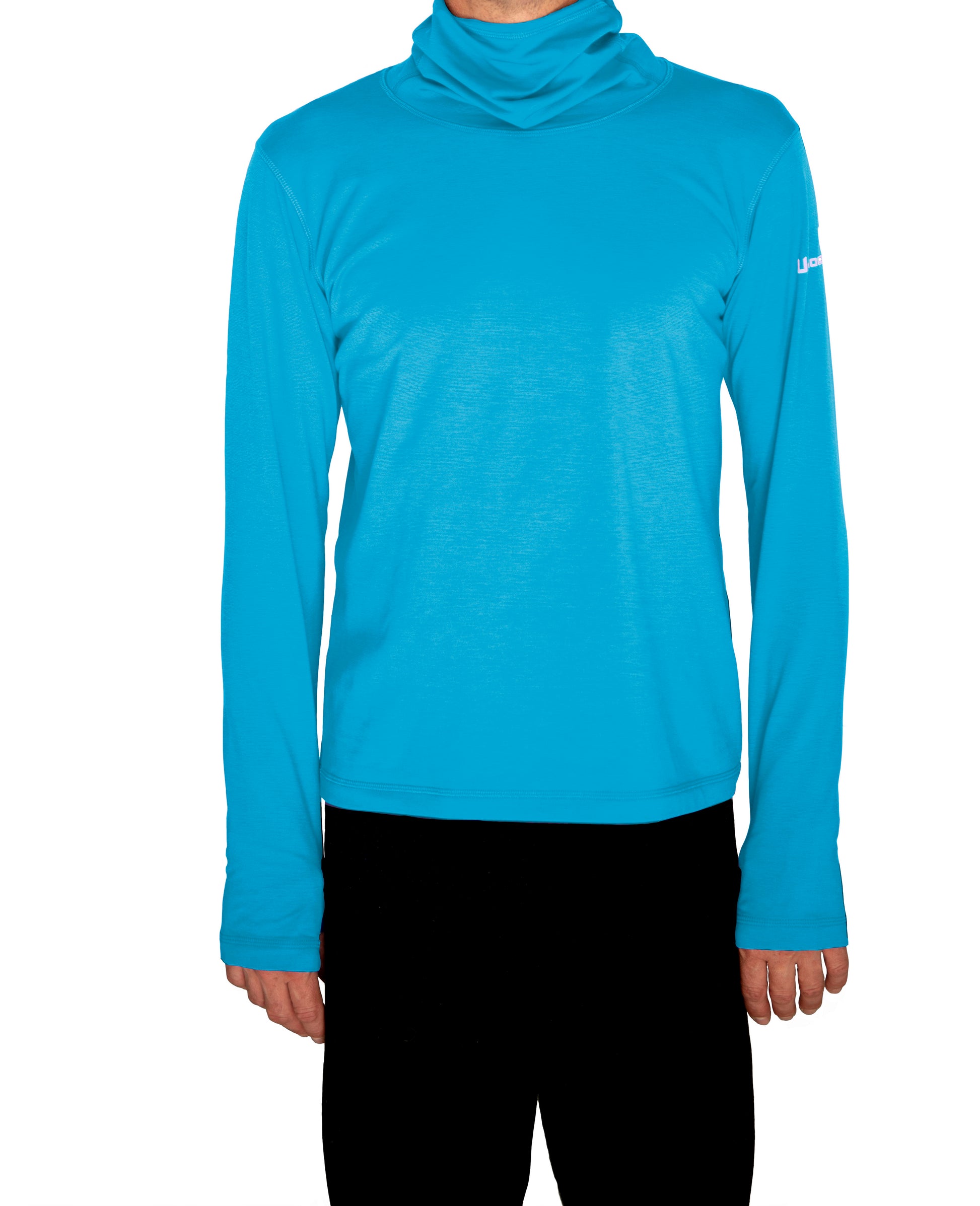 Ushood Ultra-Light Liteside Sun Shirt - UV Protection, Fitted Mask/Hood Design - Ushood