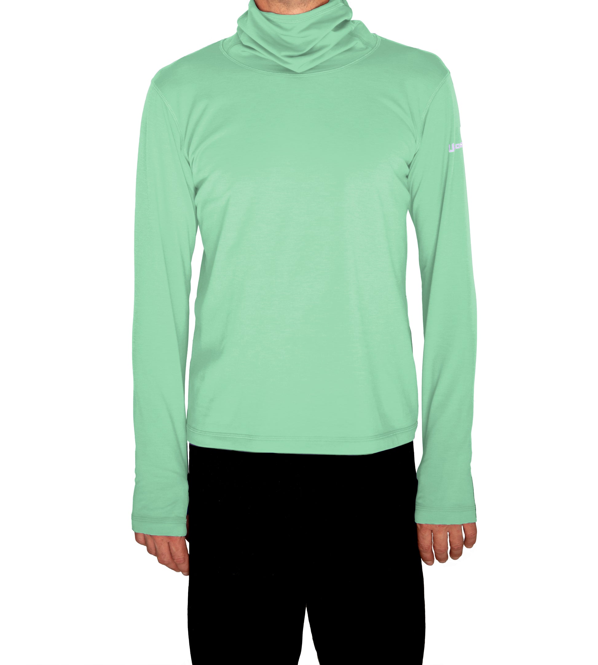 Ushood Ultra-Light Liteside Sun Shirt - UV Protection, Fitted Mask/Hood Design - Ushood