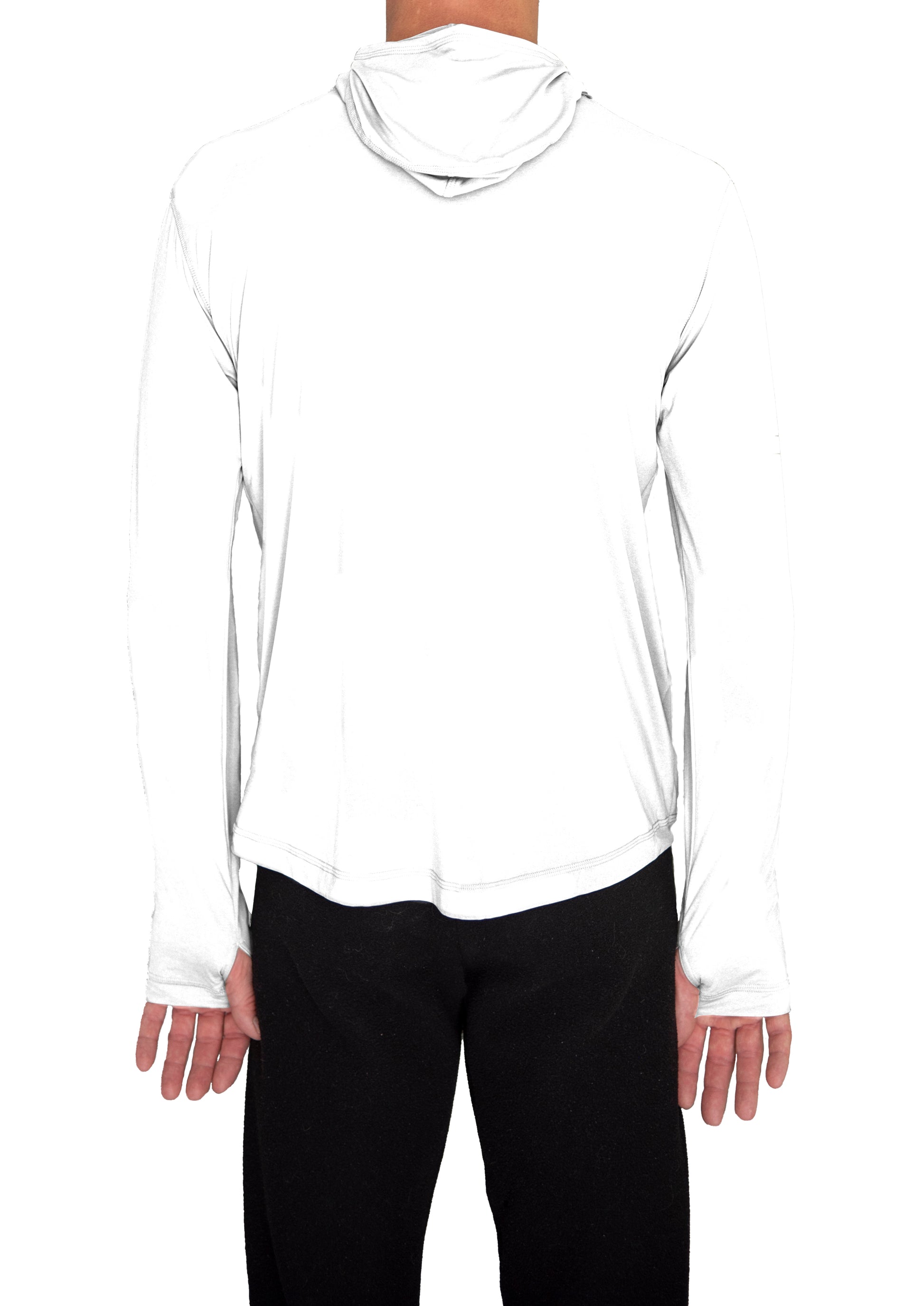 Ushood Ultra-Light Liteside Sun Shirt - UV Protection, Fitted Mask/Hood Design - Ushood