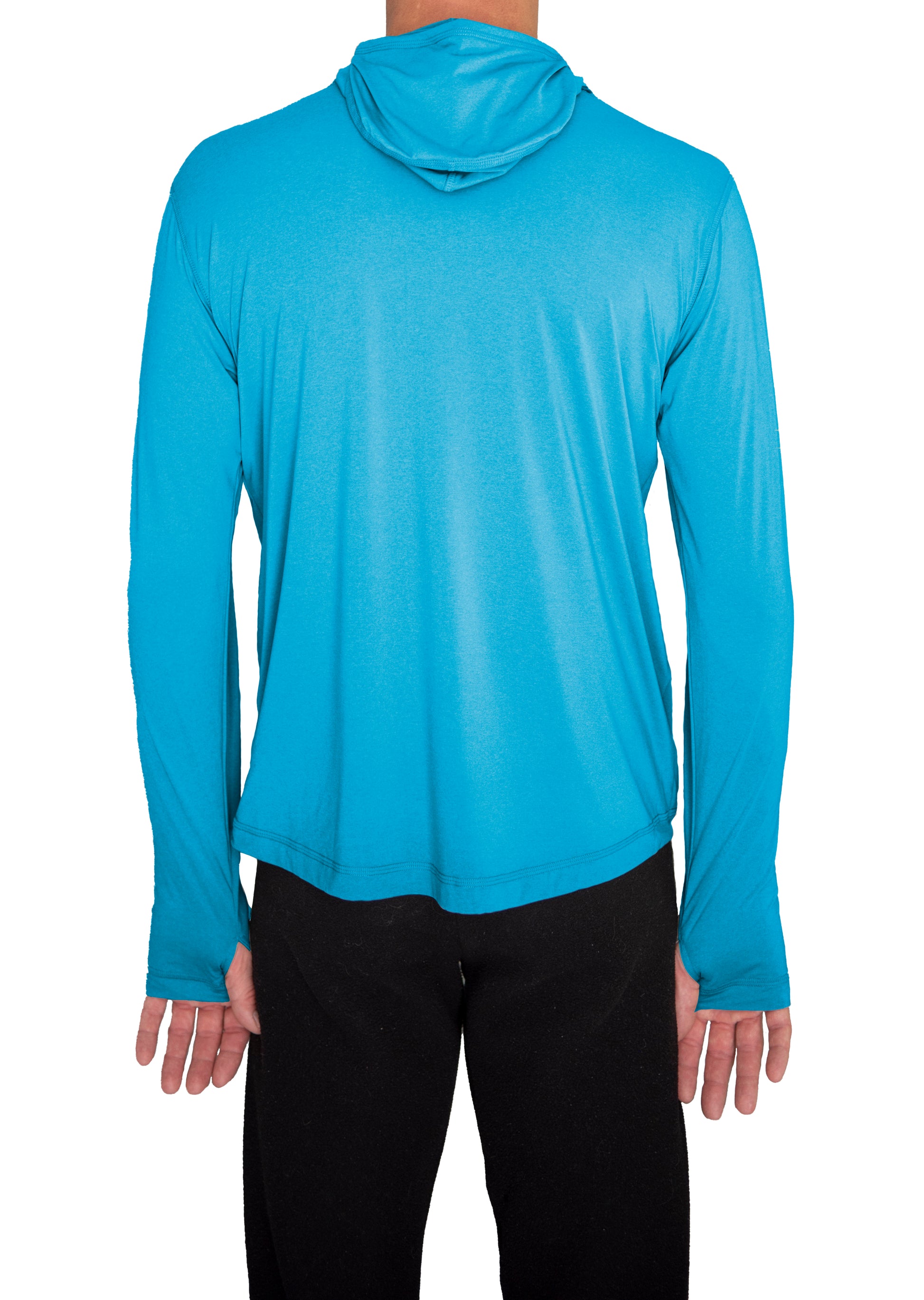 Ushood Ultra-Light Liteside Sun Shirt - UV Protection, Fitted Mask/Hood Design - Ushood