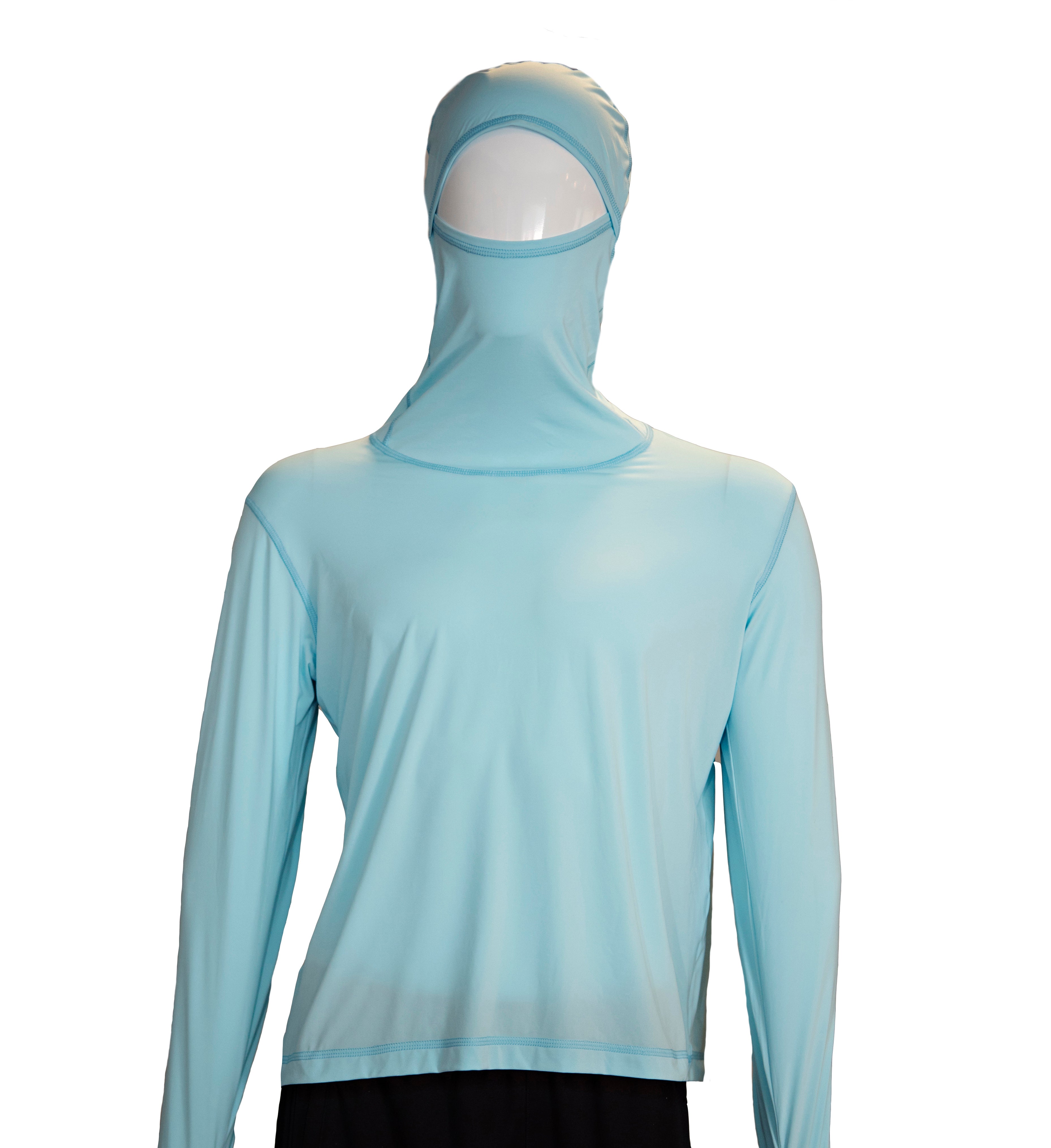 Ushood Adult Ultra-Light Liteside Sun Shirt - UV Protection, Fitted Mask/ Hood Design